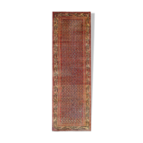 Traditional Persian Runner Rug Handwoven Oriental Blue Wool Persian Carpet 100x307cm