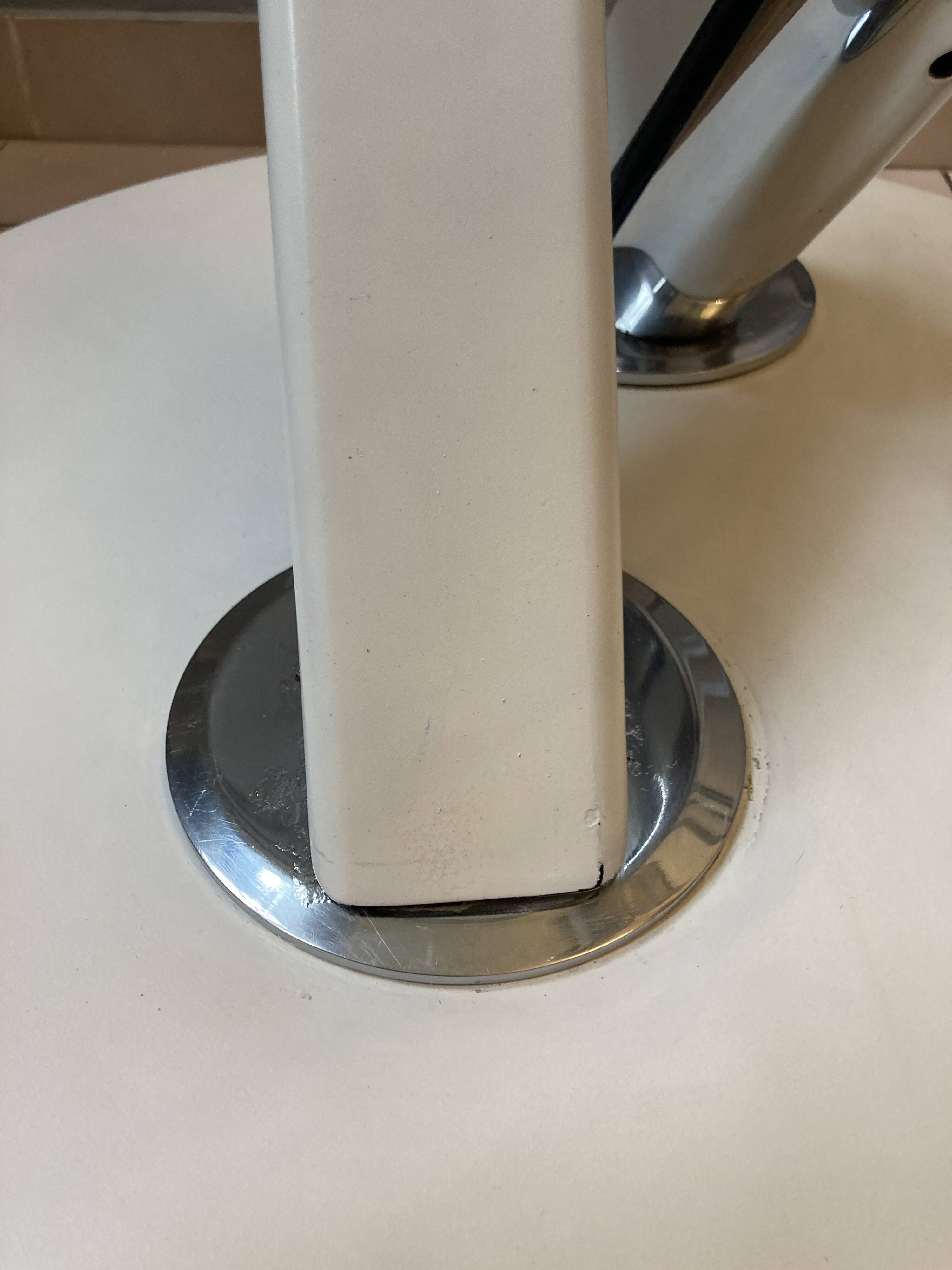 Vintage glass and chrome coffee table