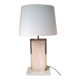 Travertine and gilded brass table lamp by Camille Breesch Belgium 1970