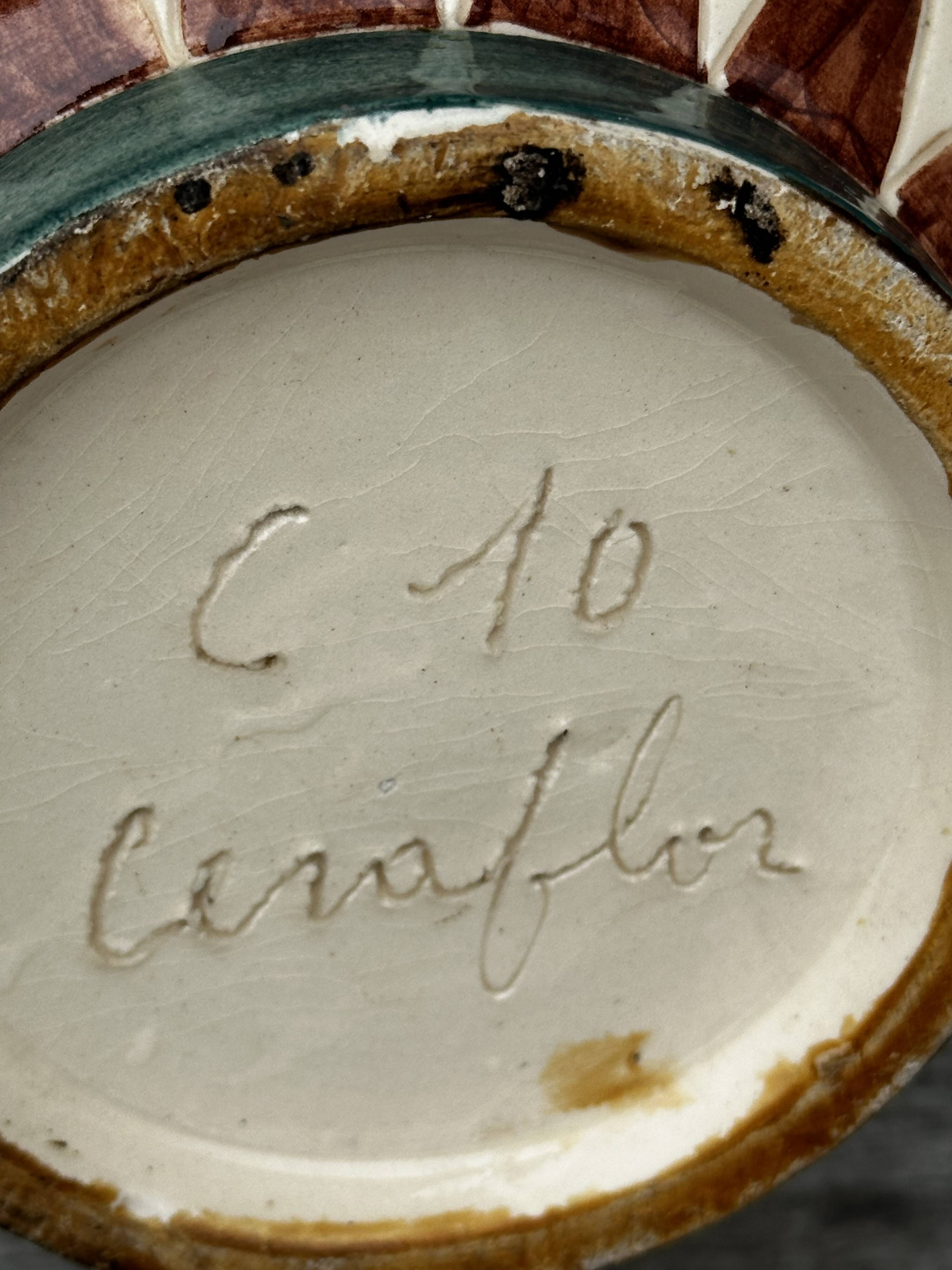 Vase signed Ceraflor - Ceramics from Monaco H 22 cm