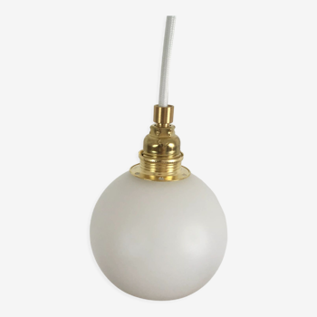 Lampe baladeuse vintage en opaline fil blanc
