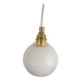 Vintage opaline white thread walking lamp