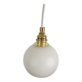 Vintage opaline white thread walking lamp