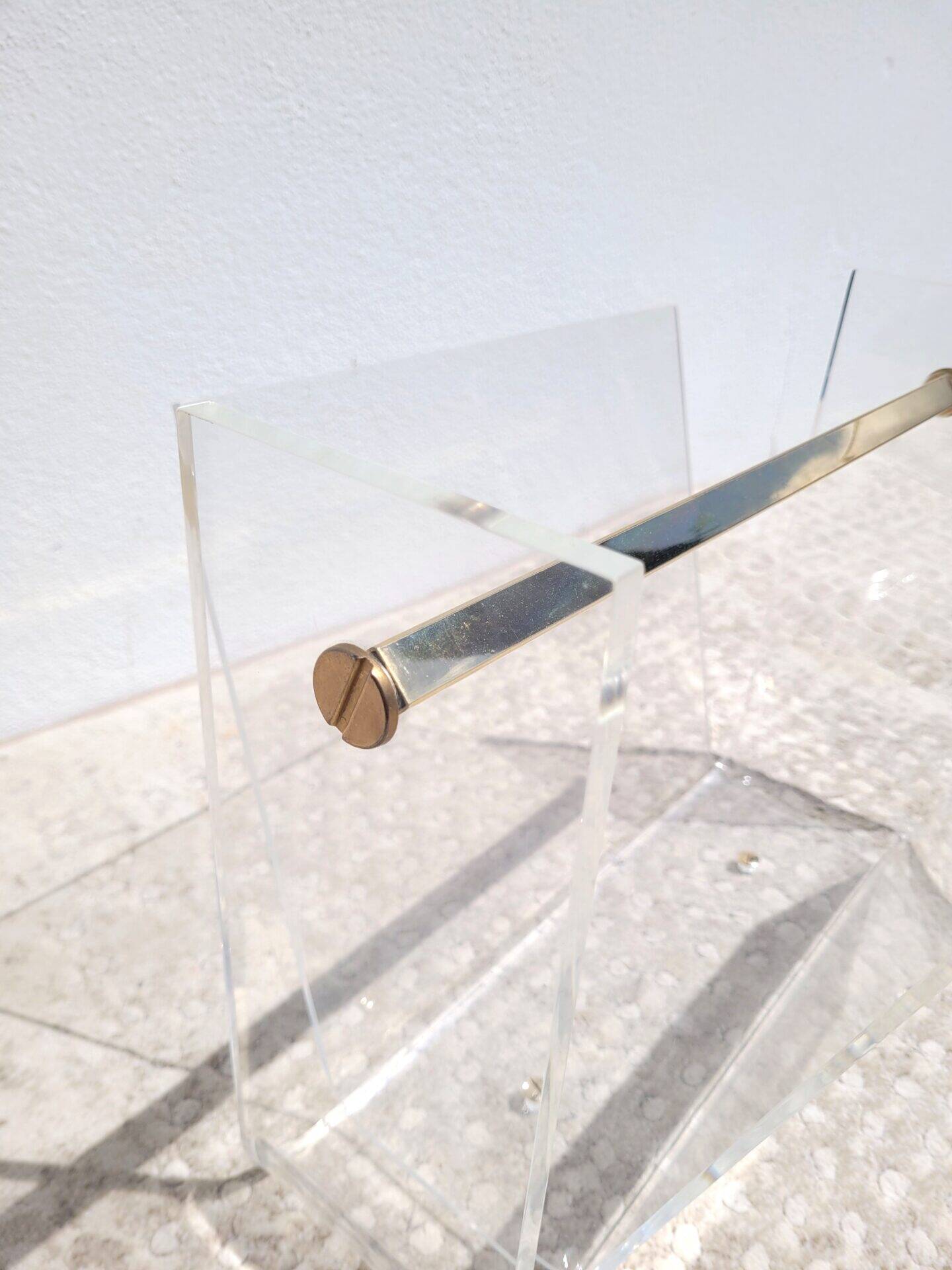 David Lange magazine rack for Roche Bobois 1980