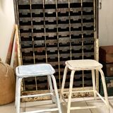 Pair of industrial workshop stools