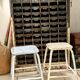 Paire de tabourets d’atelier industriel