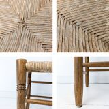 Tabouret mid century rustique