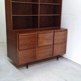 Old cabinet with drawers and showcase