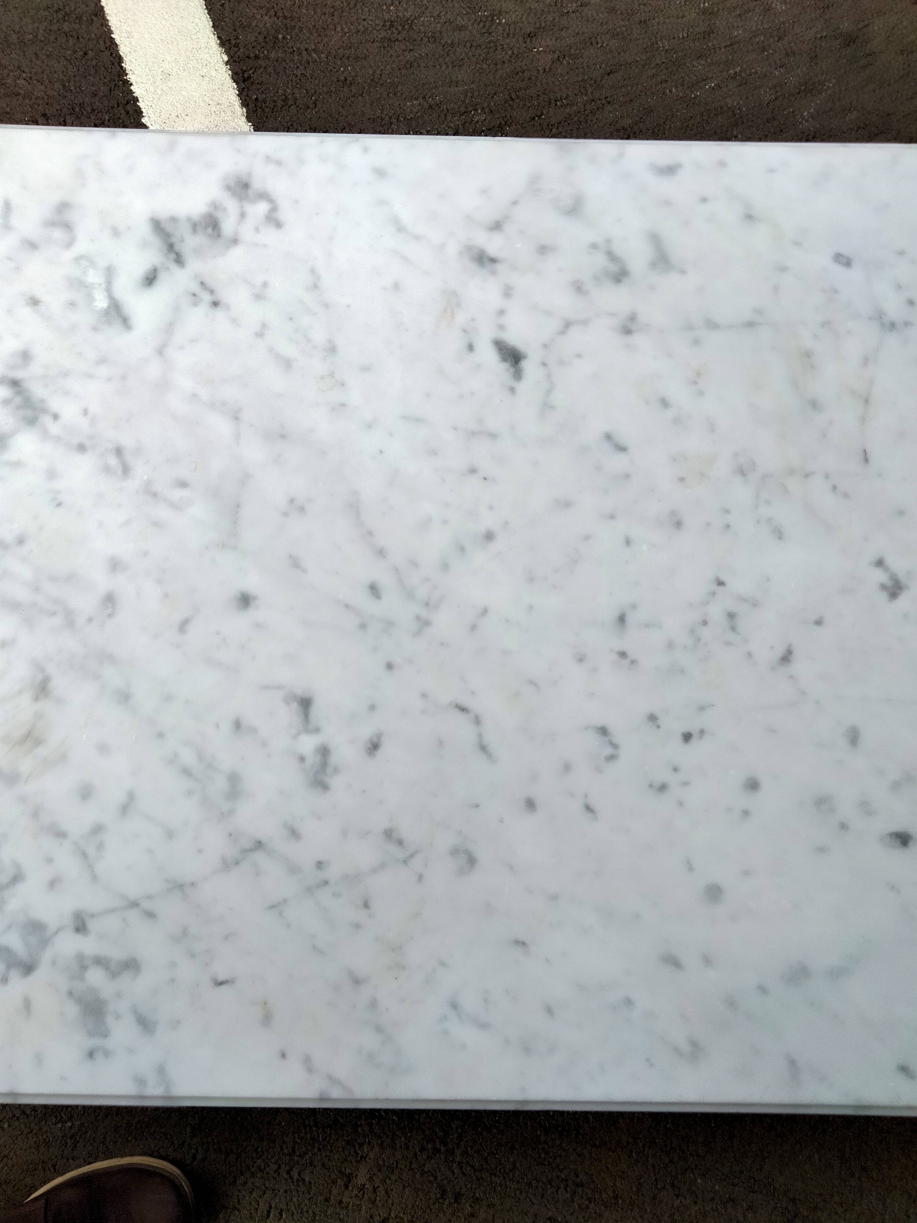 Coffee table gilded wood old marble top side table