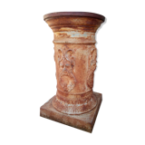 Colonne de jardin piédestal fonte de fer XIXème