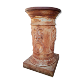 Ancient garden column, pedestal, iron cast. 19th. 85 A.M.