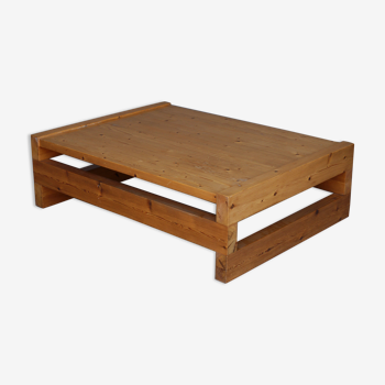 Minimalist scandinavian pine coffee table, 1970
