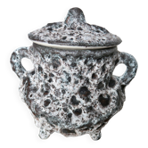 Fat lava tripod flower spike vase