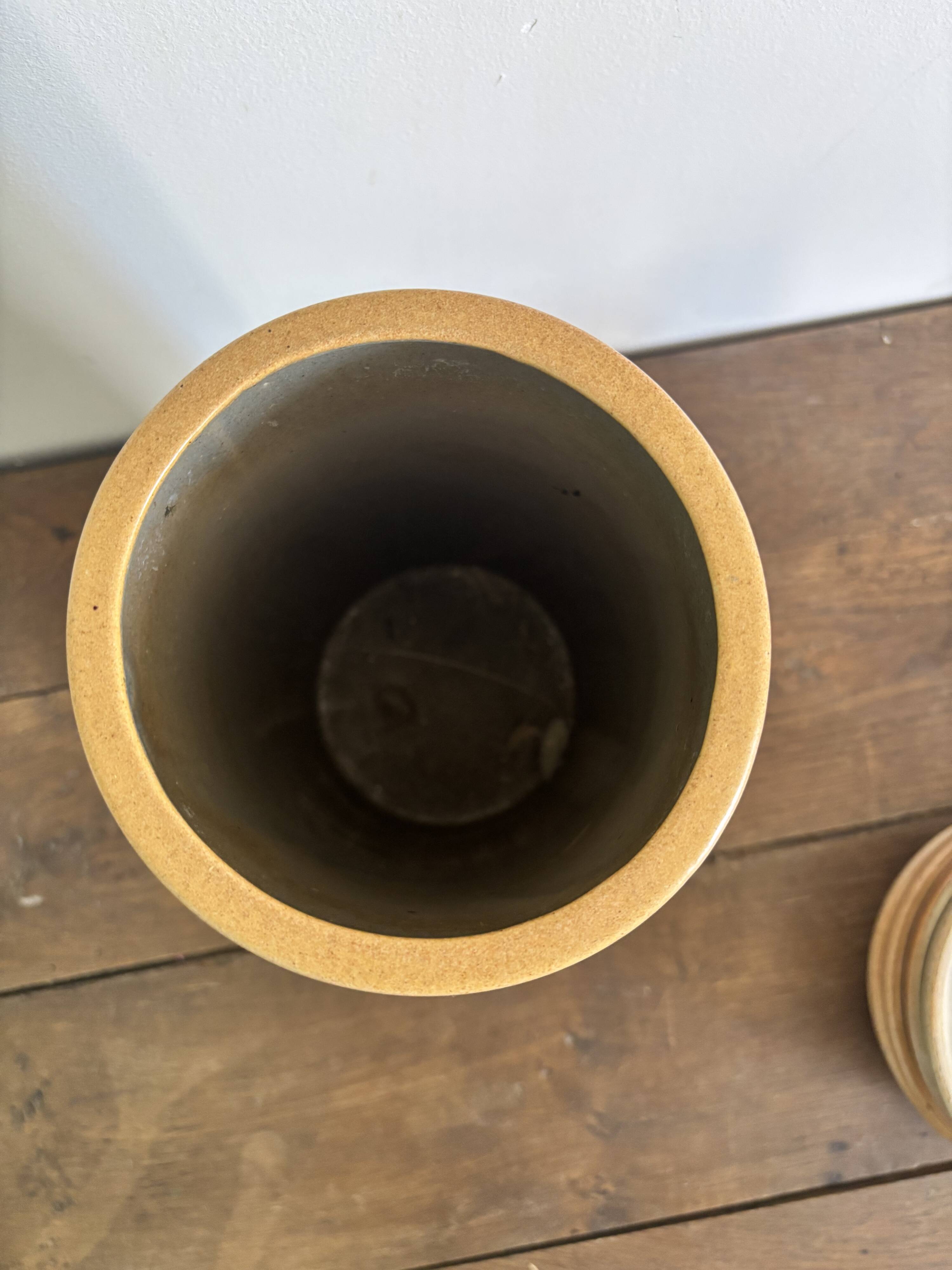 Vintage french stoneware ceramics set – mineral earth