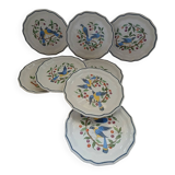8 assiettes à dessert anciennes Salins
