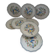 8 antique Salins dessert plates
