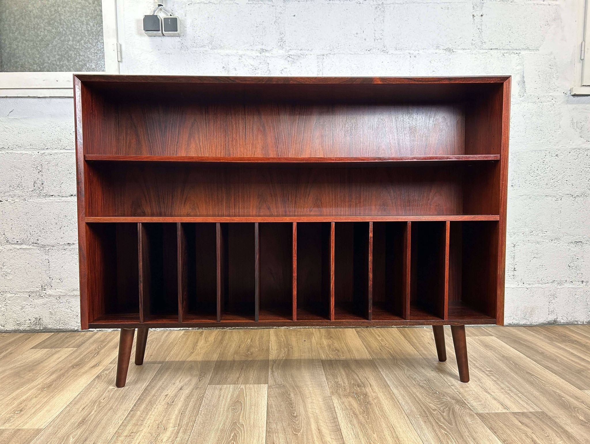 Vintage Scandinavian rosewood bookcase by Brouer, 1960s