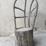 Faux wood rockery armchair