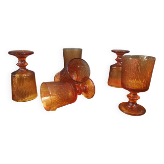 6 vintage codec stemware