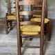 Chaises vintage de Georges Robert en paille - lot de 6