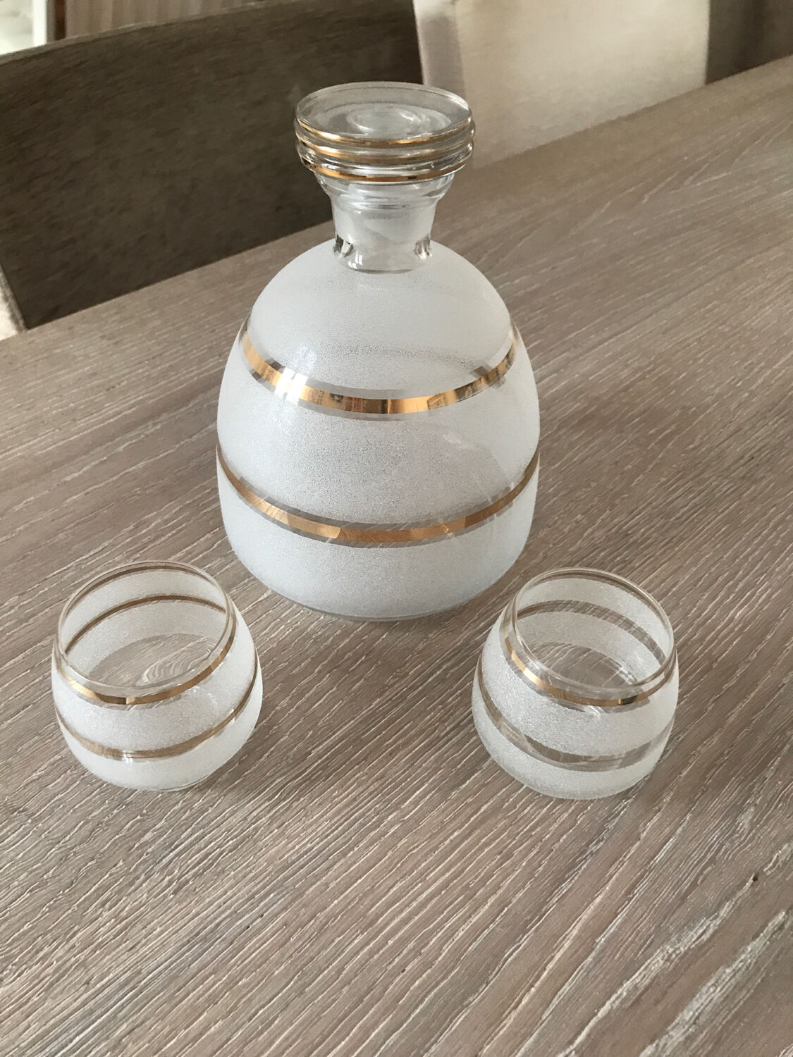 Carafe and glasses of the 50s