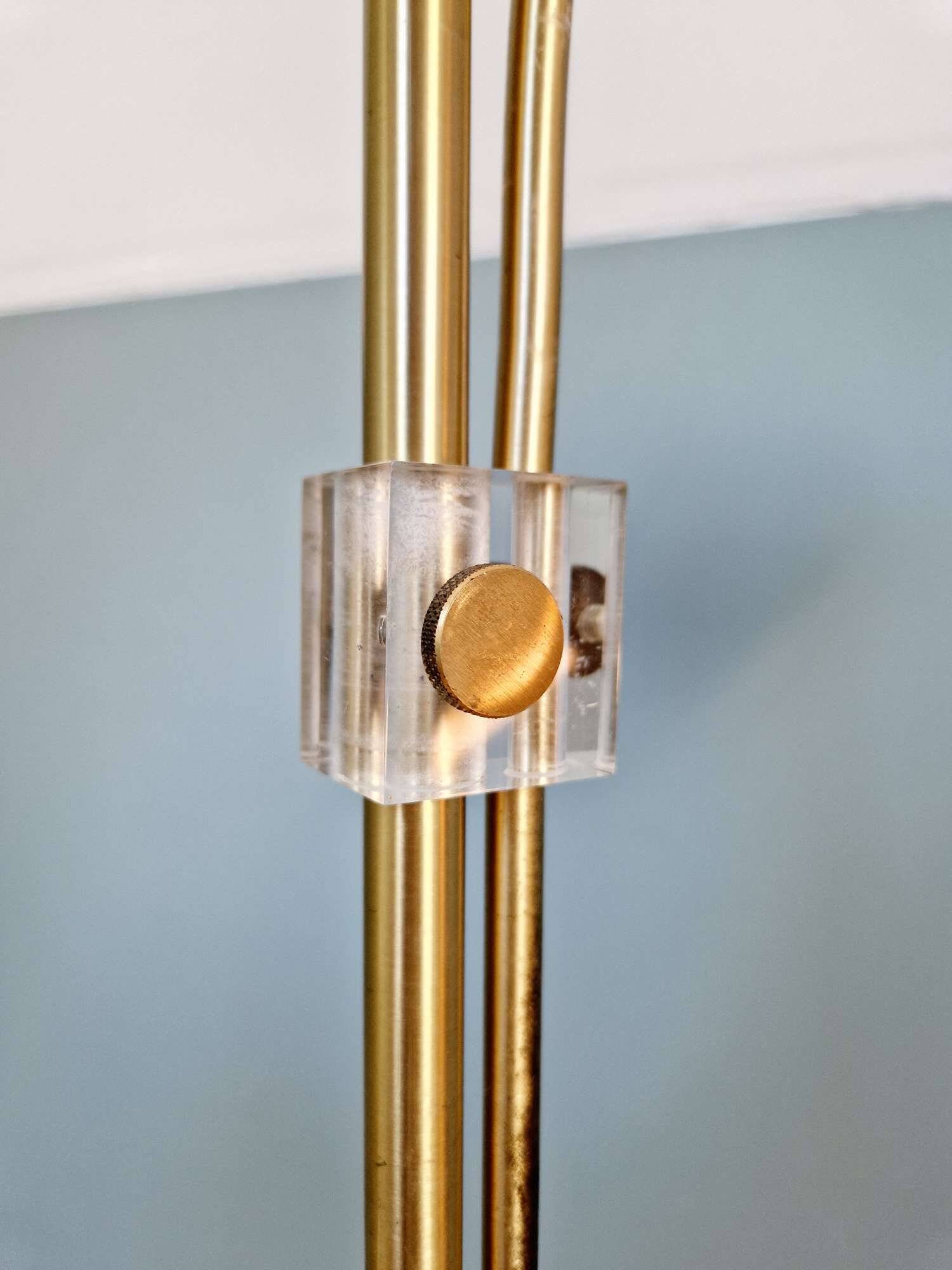 Brass eyeball floor lamp, by Gepo, 1960s-70s.