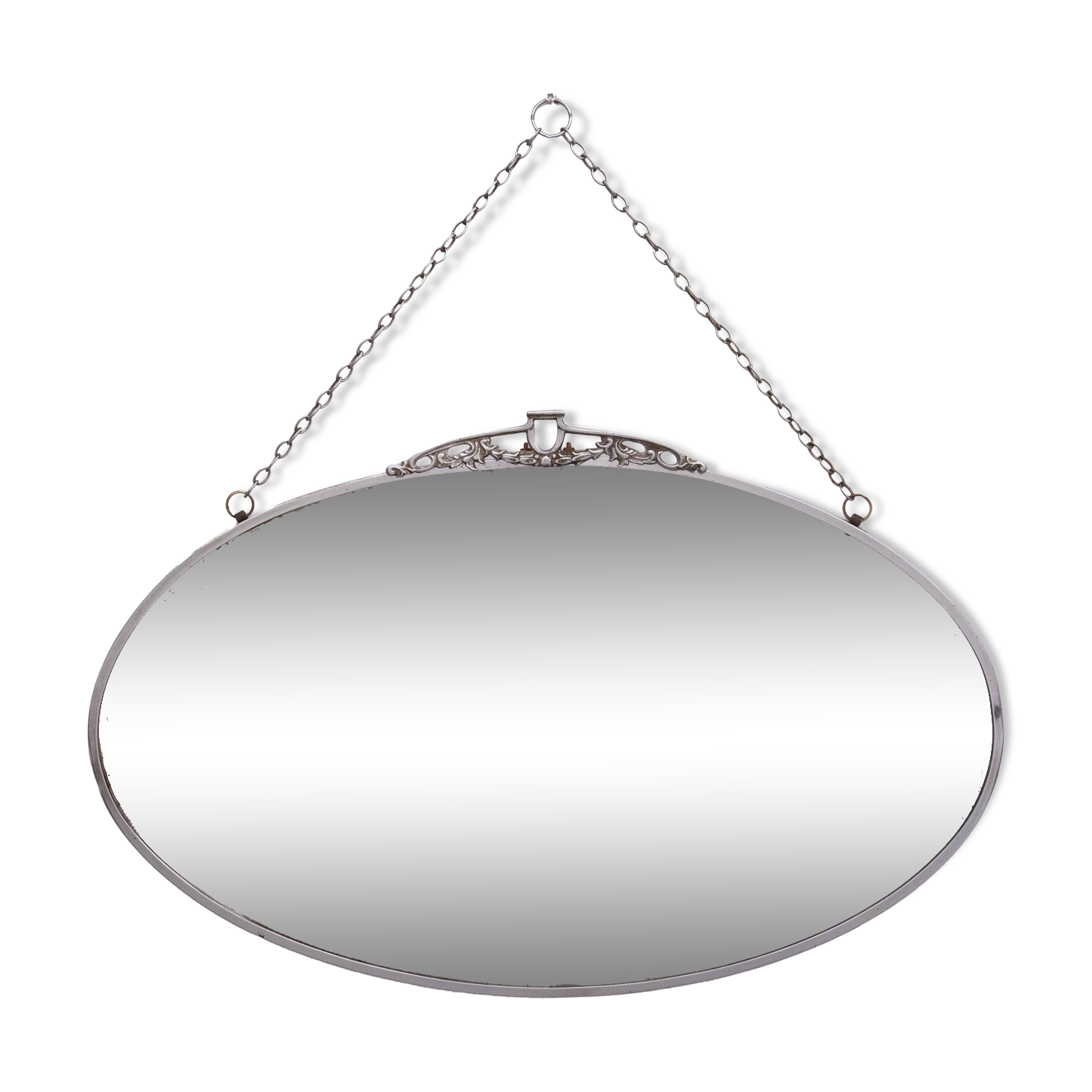 Art Deco Oval shaped Mirror France 1930s