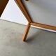Brutalist design armchair by André Sornay in beech, vintage model.