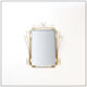 Italian brass mirror with scrolls, mid-century - 1950s