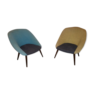 Pair of armchairs 50/60s
