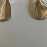 Set de 6 fourchettes, 6 cuillères, 6 petites cuillères modernistes en métal argenté