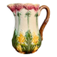 Antique floral barbotine jug – late 19th century ceramic