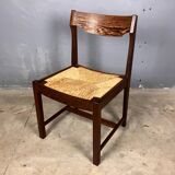 6 chairs rush Wenge Brutalist Mid Century