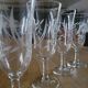 6 vintage champagne flutes