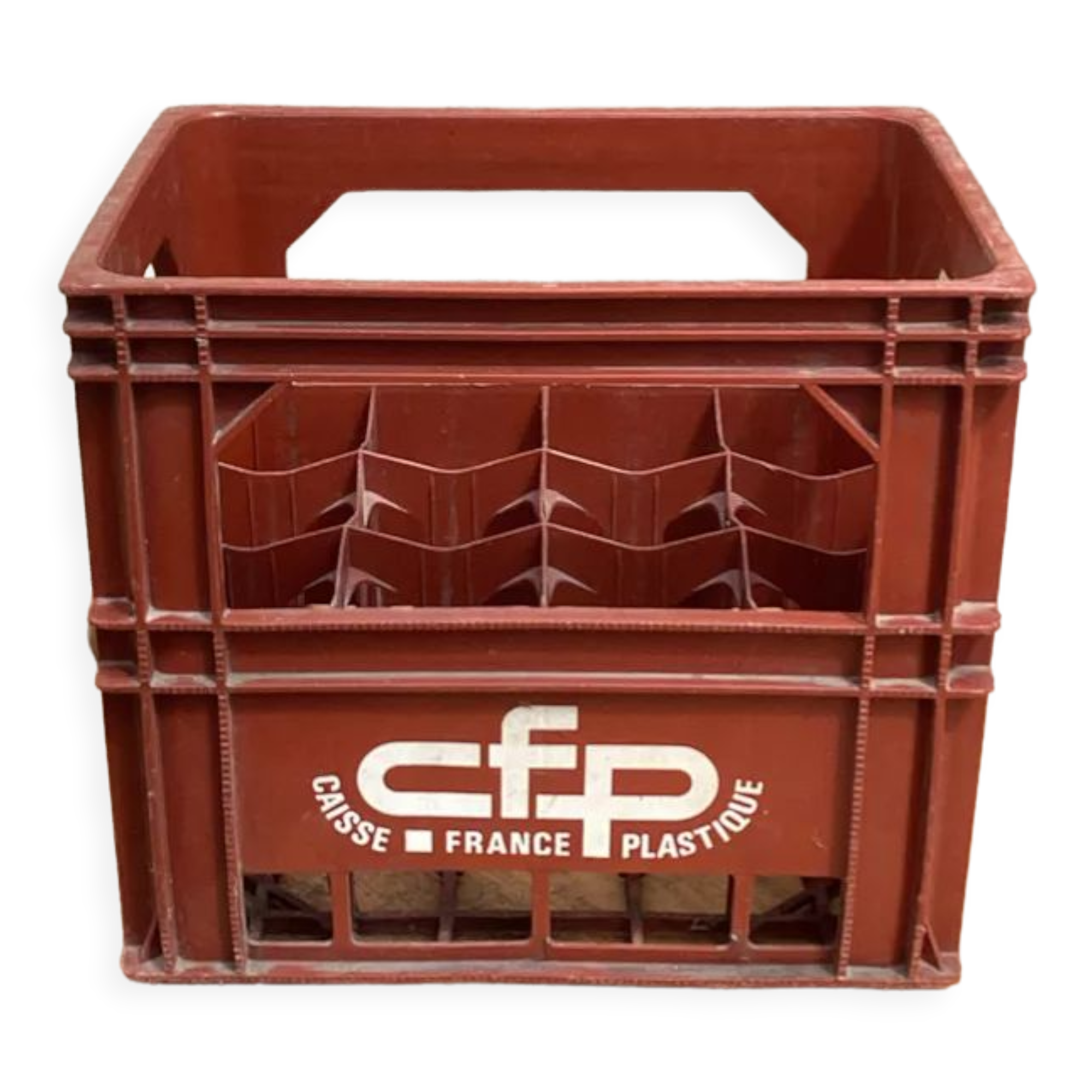 Vintage bottle locker CFP France Plastic Crate