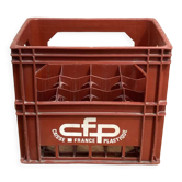 Vintage bottle locker CFP France Plastic Crate