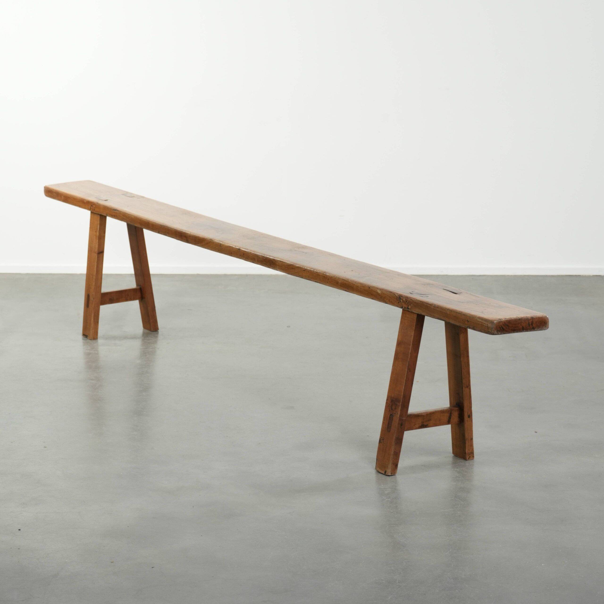 Banc de couloir brocante français / banc pour la table à manger avec un super look