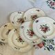 6 old soup plates, Sarreguemines, Amazona model, 1910