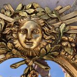 Gilded wooden mirror Regency style 54 x 95 cm