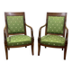 Pair of Empire style mahogany armchairs, 1950s work