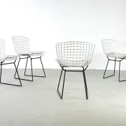 Set of 4 chairs model 420 by Harry Bertoia for Knoll – 1950s