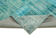Handmade turkish overdyed 204 cm x 303 cm turquoise patchwork carpet