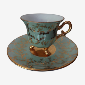 Limoges porcelain tripod cup
