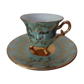 Limoges porcelain tripod cup