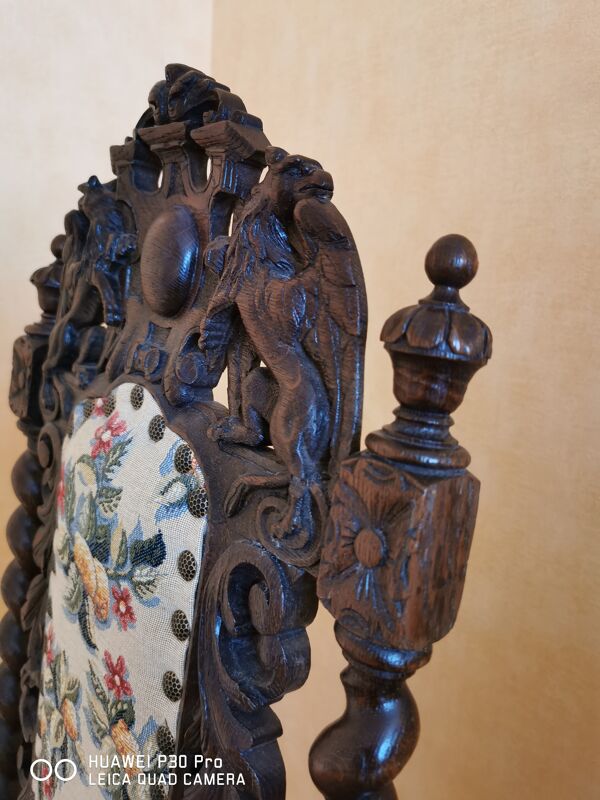 Chaise de nourrice style Louis XIII