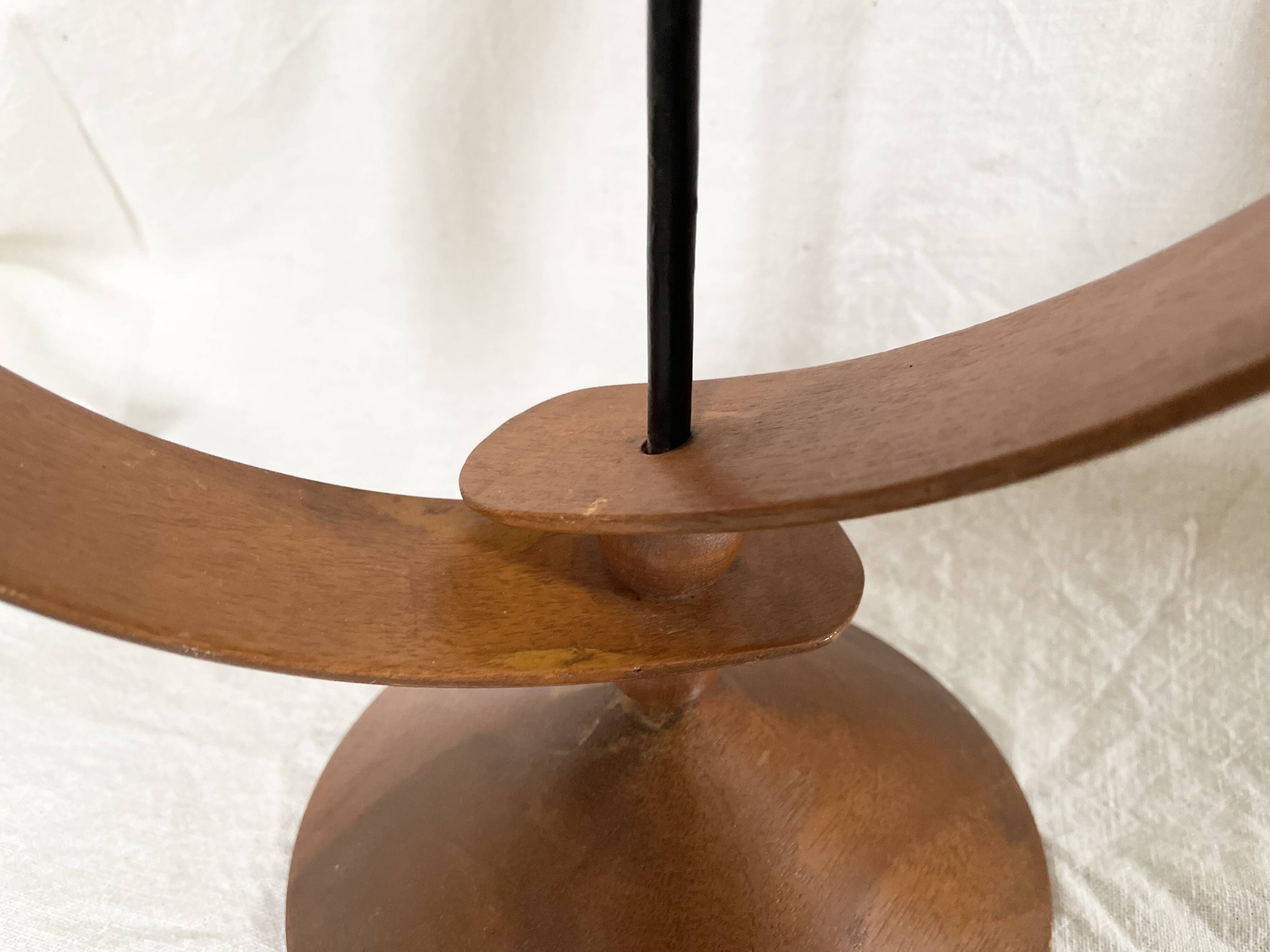 Danish teak candle holder