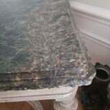 Table à gibier style louis xv - marbre vert