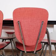 Extendable table and 6 chairs in Formica and stainless steel, brand FURANIA EUROPALU
