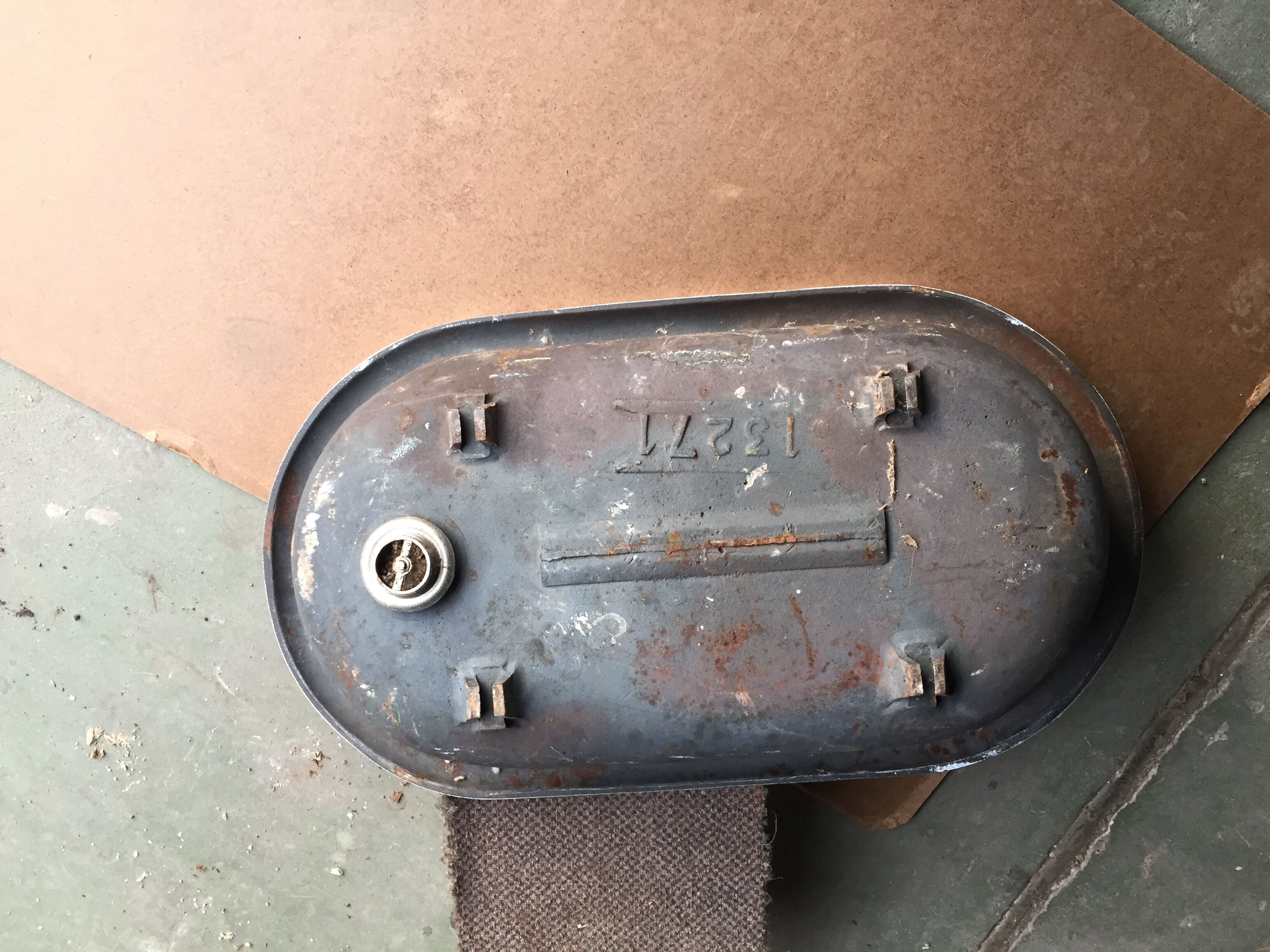 Old cast iron bathtub