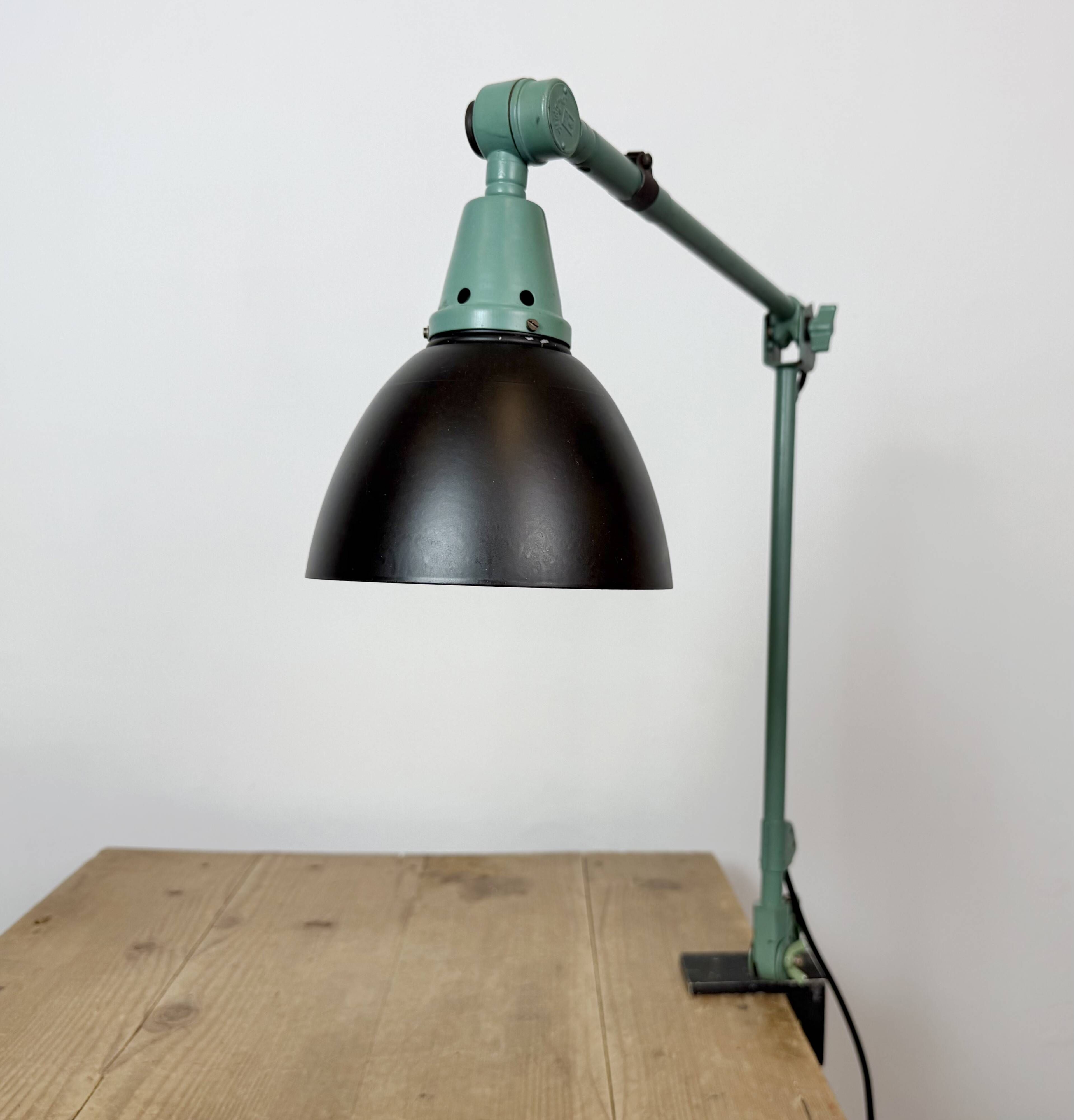Green Industrial Workshop Desk Lamp by Curt Fischer for Midgard, 1950s